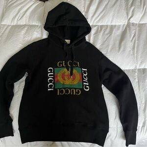 Gucci Black Hoodie size XS with Logo